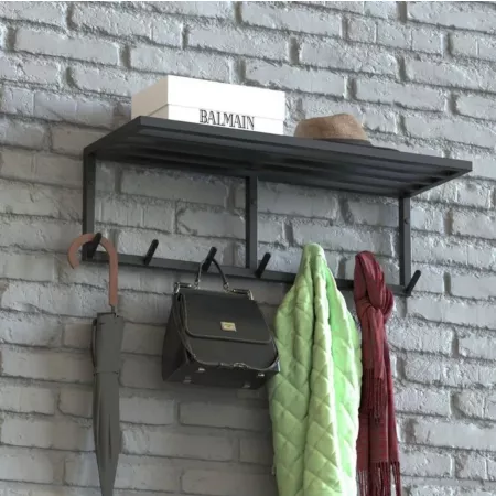 Wieszak kuty do przedpokoju z półką loft